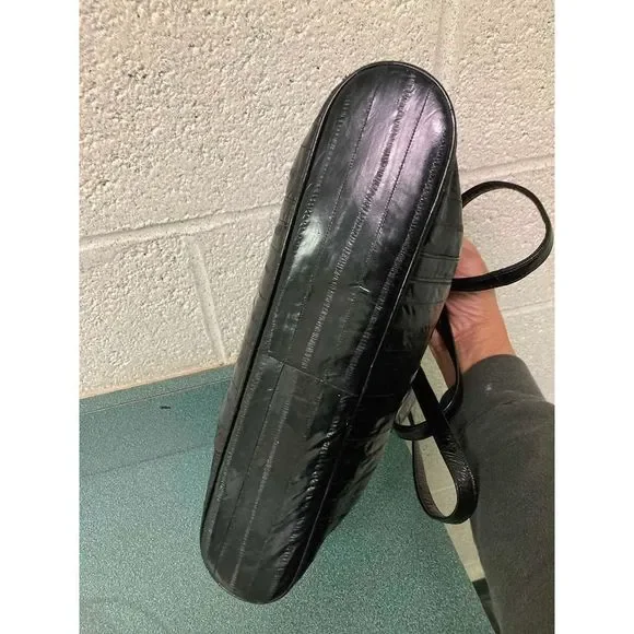 Eel Skin Vintage Black Shoulder Bag EXCELLENT CONDITION - Picture 5 of 17